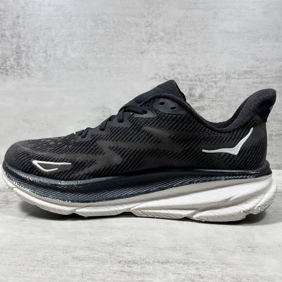 Hoka One One Clifton 9 Running Shoes - Men's Size 9 - Black - Picture 5 of 10